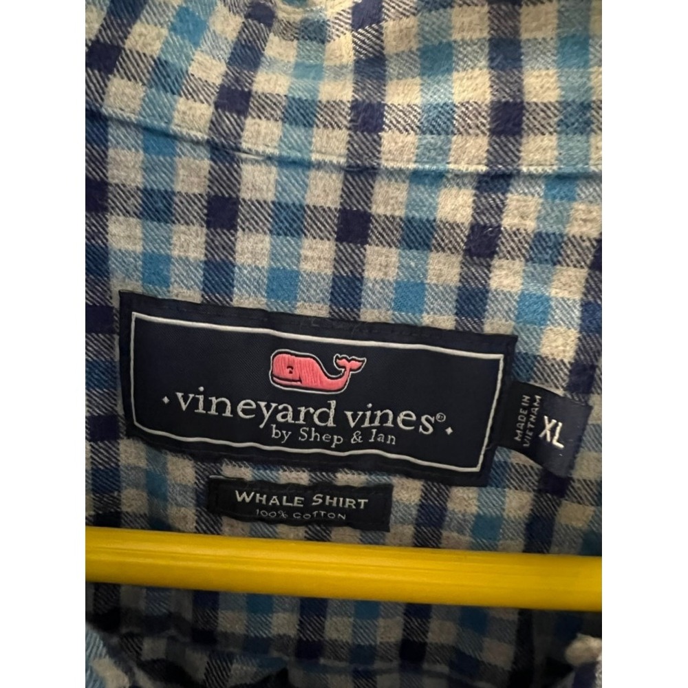 Vineyard Vines Flannel Men's - Blue/Grey Plaid - Size XL‎ - Picture 3 of 3